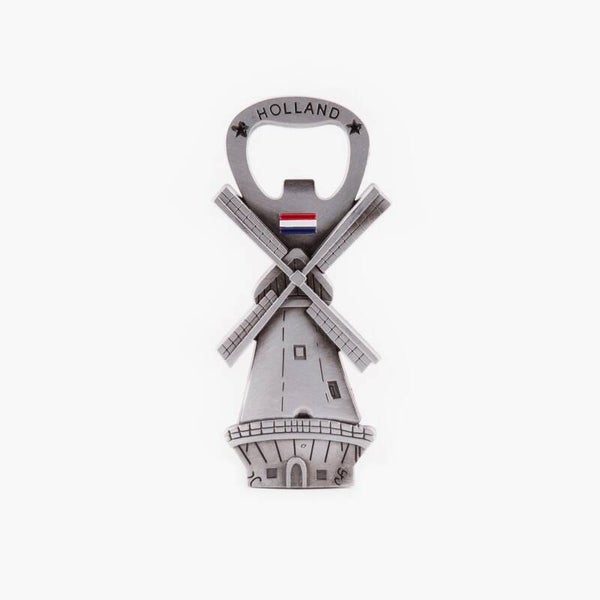 6498 - Magneet opener molen Holland - tin