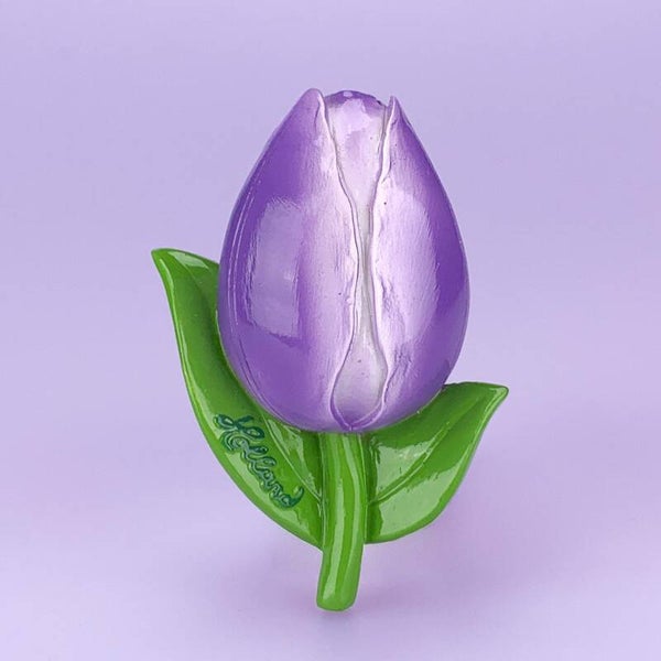 6844 - Magneet polystone 3d tulp Holland– paars