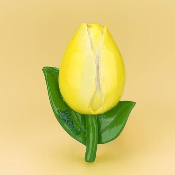 6846 - Magneet polystone 3d tulp Holland– limoen