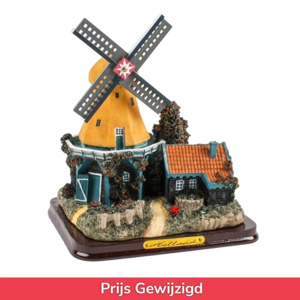 8224 - Stellingmolen polystone 16 cm - geel