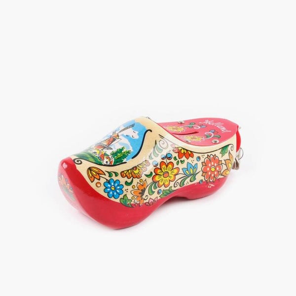 8319 - Spaarpot houten klomp 15 cm Holland - rode zool