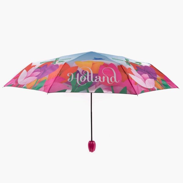 8653 - Paraplu tulpen design Holland - roze