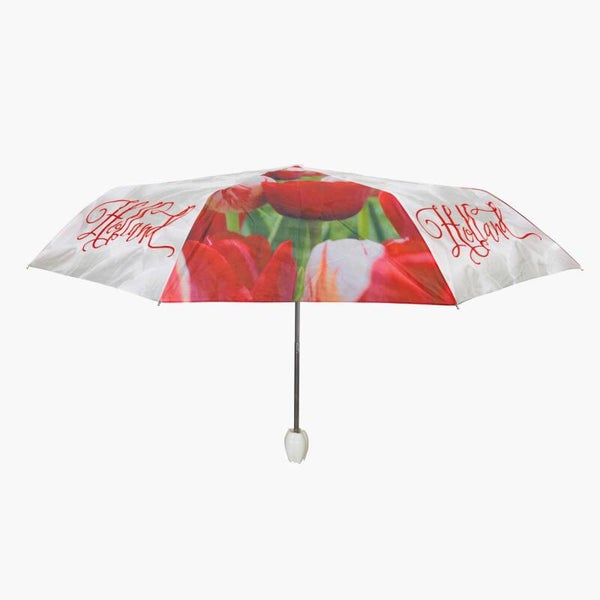 8657 - Paraplu tulpen design Holland - rood/wit