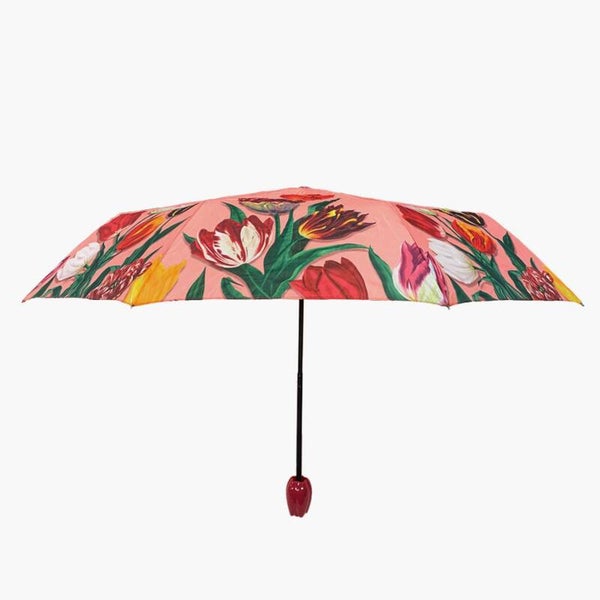 8659 - Paraplu 'pretty tulips' - roze