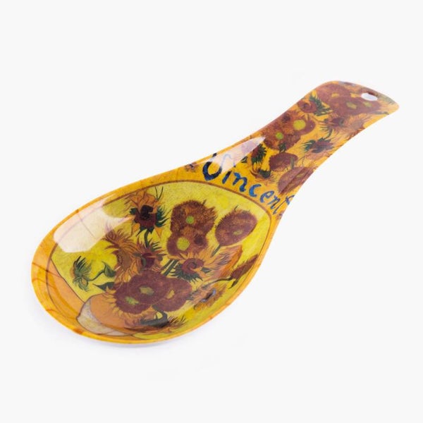 8663 - Lepelhouder melamine 'van Gogh' - zonnebloemen