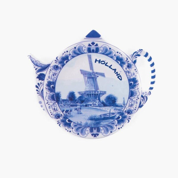 8666 - Theezakjeshouder melamine Holland - delftsblauw