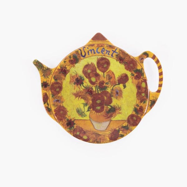 8667 - Theezakjeshouder melamine 'van Gogh' - zonnebloemen