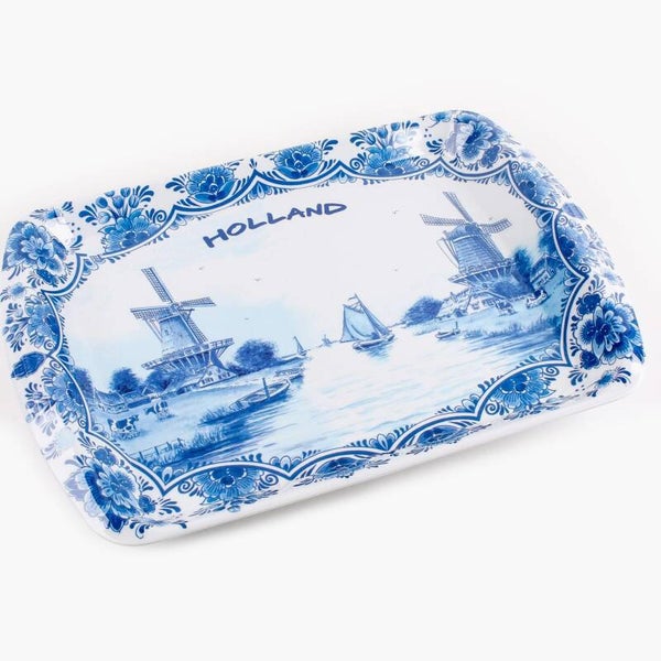 8685 - Dienblad melamine 36x24 cm Holland - delftsblauw