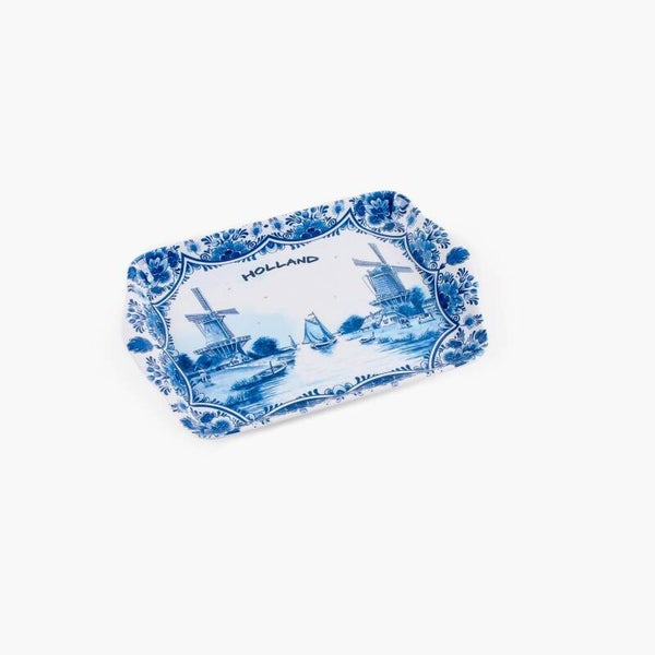 8687 - Dienblad melamine 21x14 cm Holland - delftsblauw