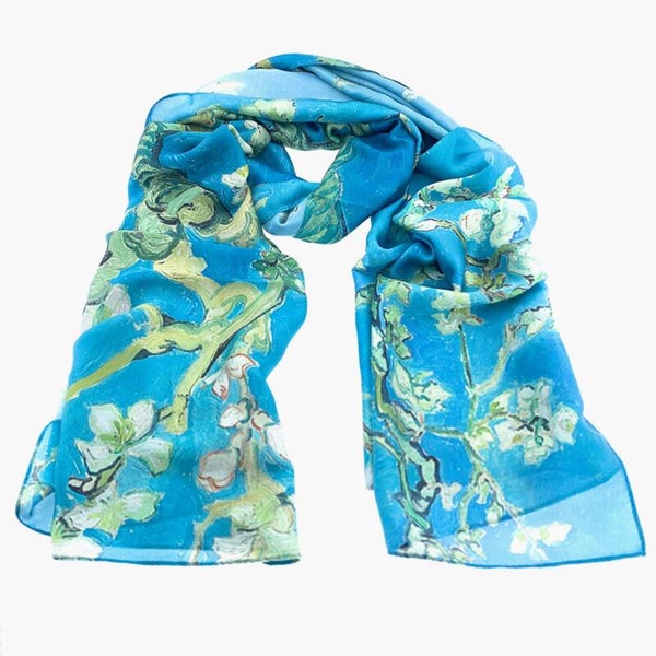 8757 - Sjaal 'van Gogh' - amandelbloesem