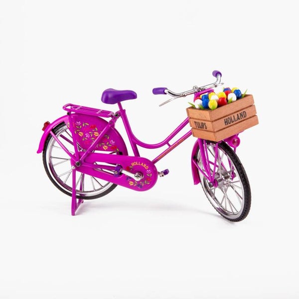 9302 - Fietsje met tulpen 15 cm - roze