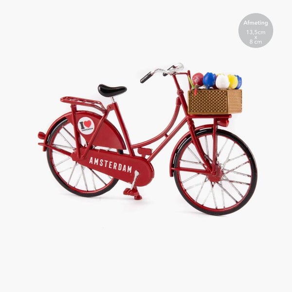 9320 -  Fietsje met tulpen 8 cm - rood