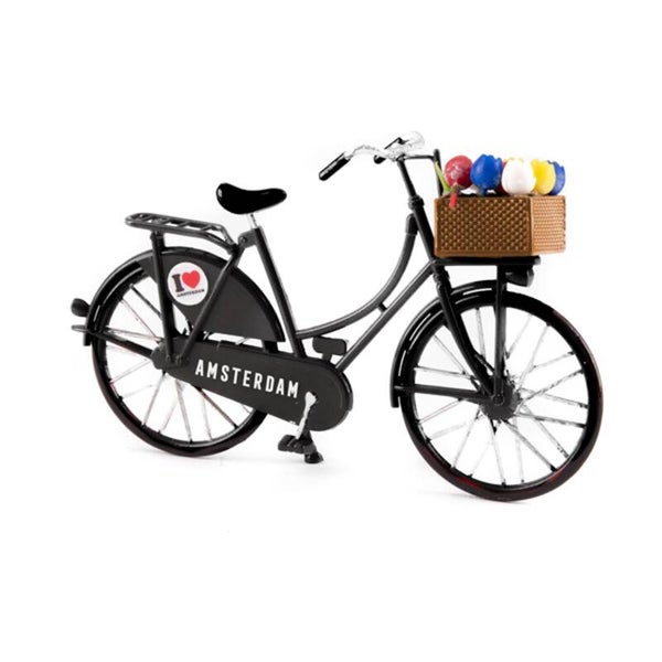 9321 - Fietsje met tulpen 8 cm - zwart