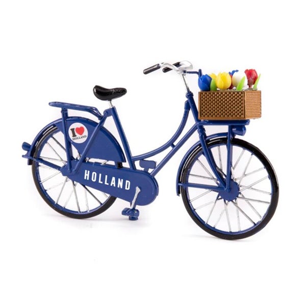 9322 - Fietsje met tulpen 8 cm - blauw