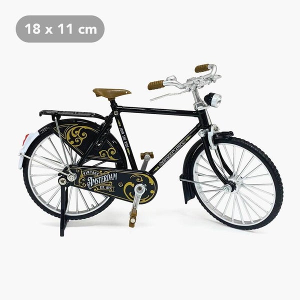 9361 - Fietsje vintage 12 cm Amsterdam - zwart