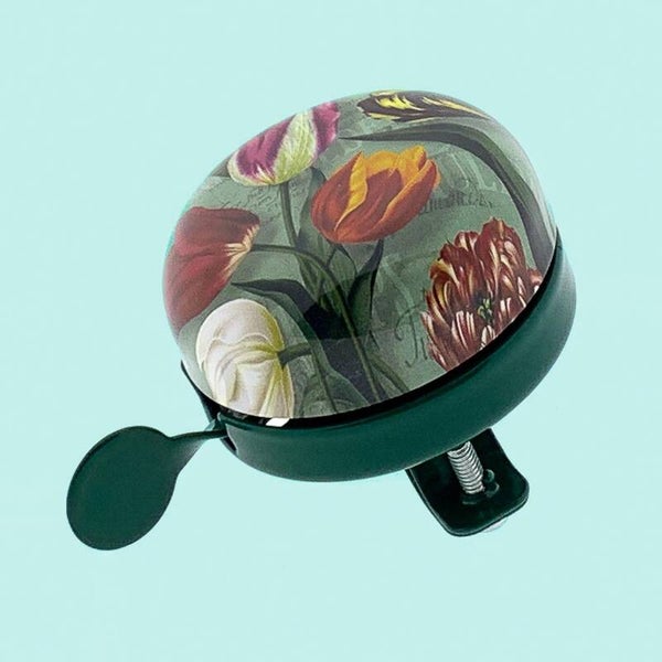 9445 - Fietsbel 'pretty tulips' - groen