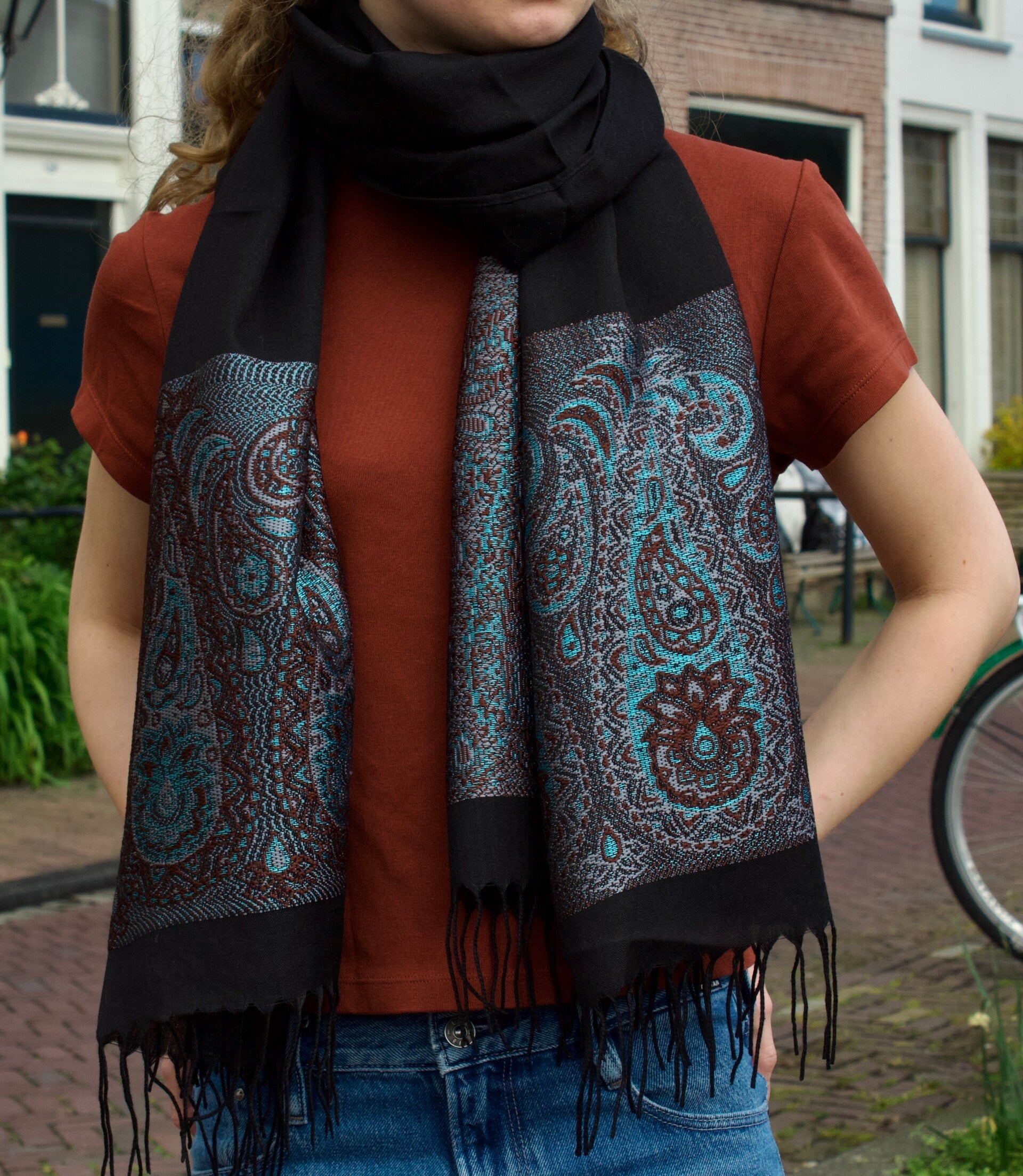 Sjaal zwart (verschillende kleuren mogelijk)