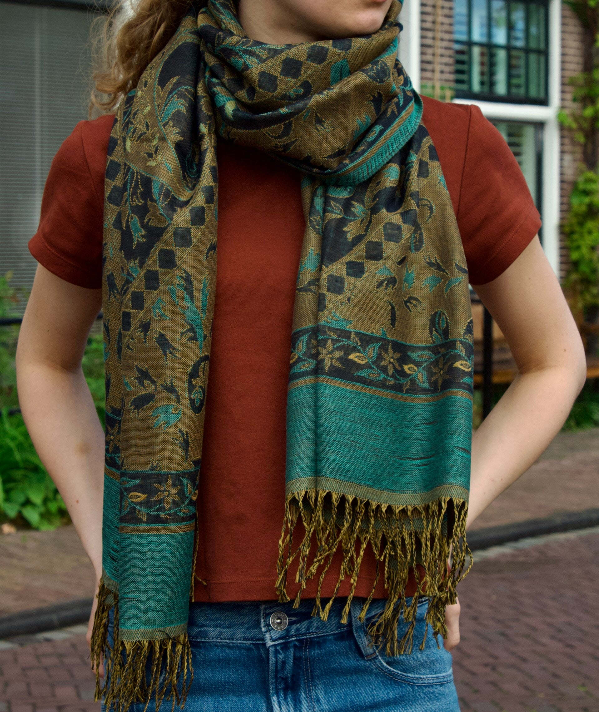 Sjaal turquoise