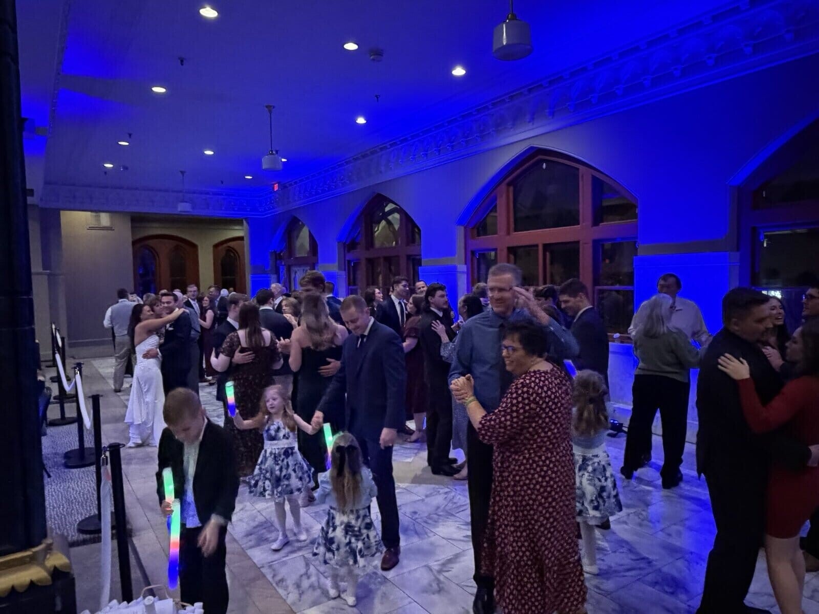 Wedding dance floor at the Old Post Office in Evansville