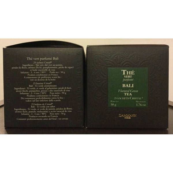 Bali 25 sachets cristal thé vert parfumé
