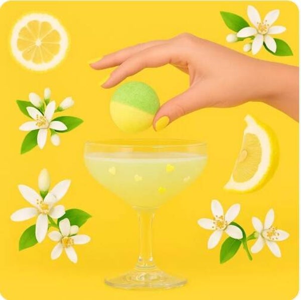 Bombe à cocktail cédrat et fleur d'oranger sans alcool (39g)