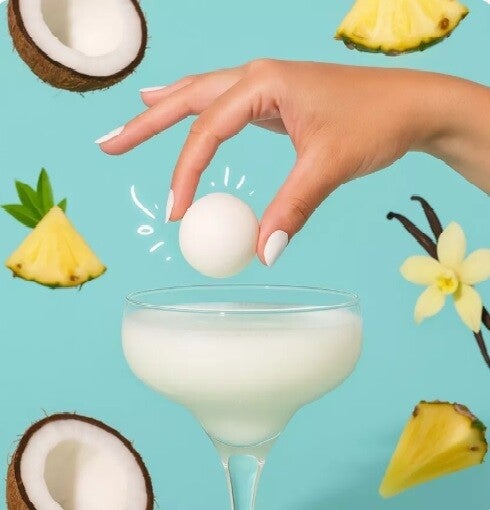 Bombe à cocktail sans alcool ananas , coco et vanille (39 gr)