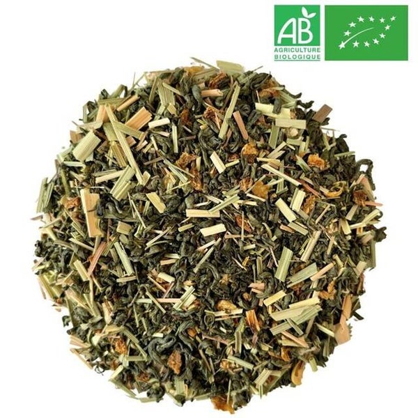 Citron romarin  (thé blanc et vert parfumé)