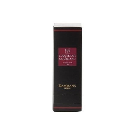 Coquelicot gourmand, thé noir parfumé, 24 sachets cristal suremballés