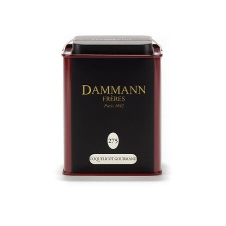 Coquelicot gourmand, thé noir parfumé, boite métal N°275