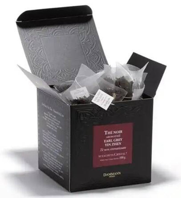 Earl grey Yin Zhen, thé noir parfumé, 50 sachets cristal