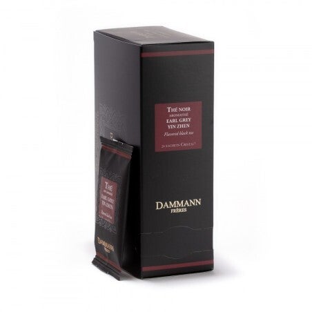 Earl grey Yin Zhen, thé noir parfumé, 24 sachets cristal suremballés