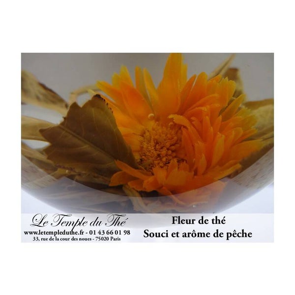Fleur de thé pêche  (thé vert parfumé)