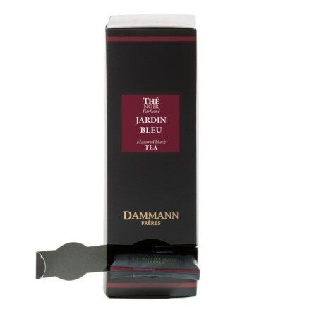 Jardin bleu, thé noir parfumé, 24 sachets cristal suremballés