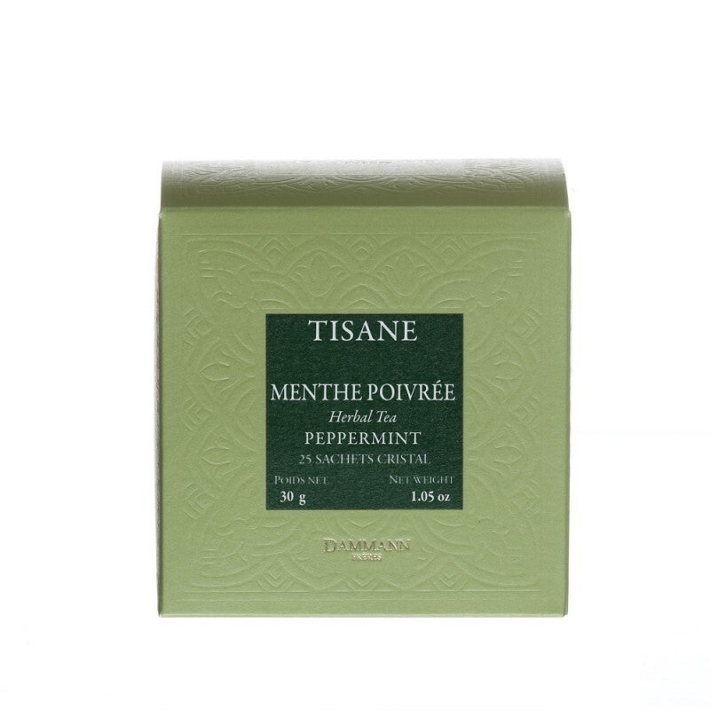 Tisane menthe poivrée 25 sachets cristal