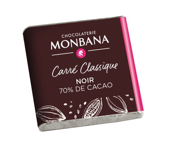 50 carrés de chocolat noir 70% MONBANA