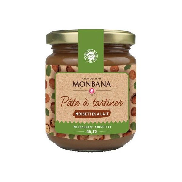 Pâte à tartiner noisettes & lait Monbana