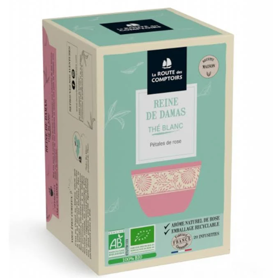 Reine de Damas, thé blanc infusettes (la route des comptoirs)