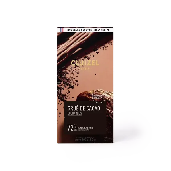 Tablette Grué de Cacao 72% BIO CLUIZEL