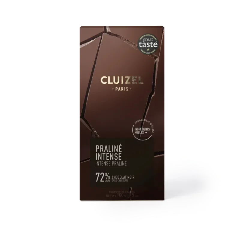 Tablette Chocolat 72% Praliné Intense CLUIZEL