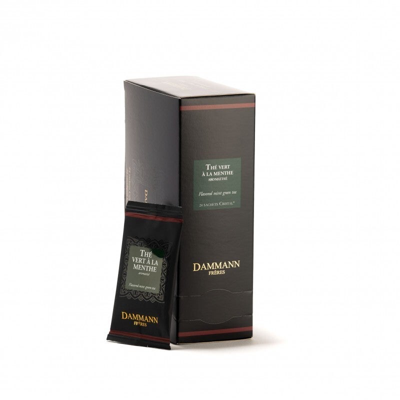 Thé vert menthe 24 sachets cristal suremballés