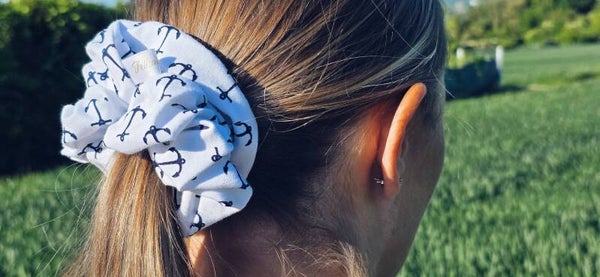 Maritimer Anker-Scrunchie