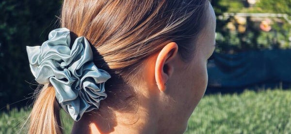 Satin-Scrunchie in zartem Mintgrün