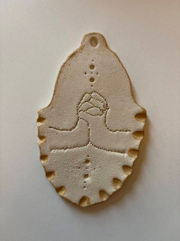 Médaillon moudra ocre 2 céramique