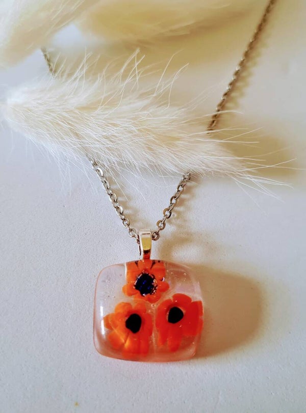 Pendentif en verre fusing