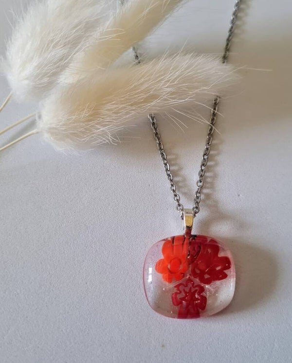 Pendentif en verre fusing