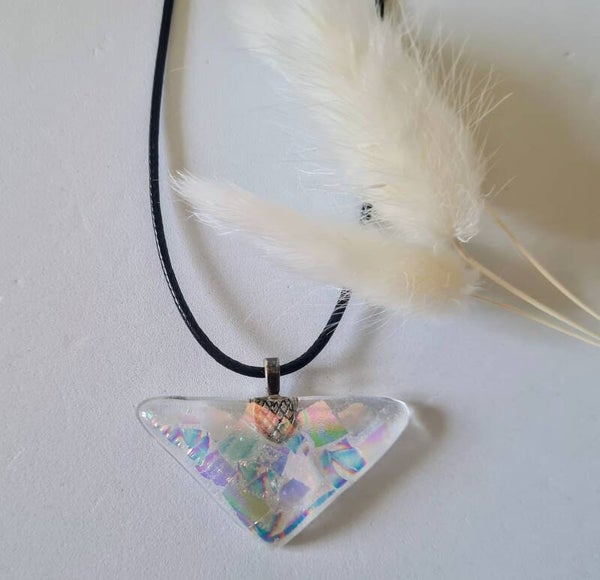 Pendentif en verre dichroique