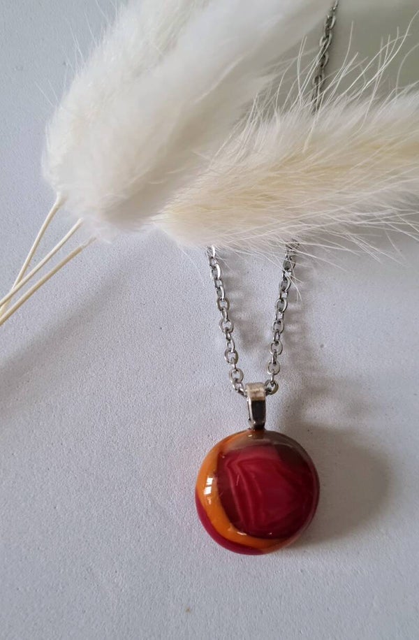Pendentif en verre fusing