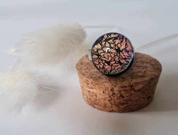 Bague en verre dichroique