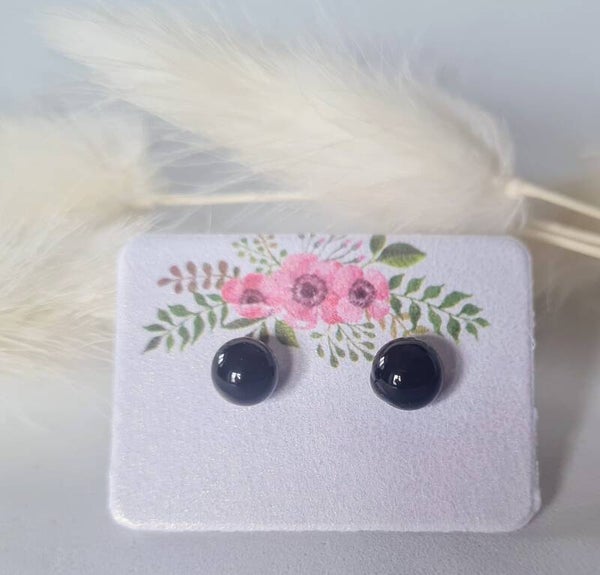 Boucle d'oreille clou en verre