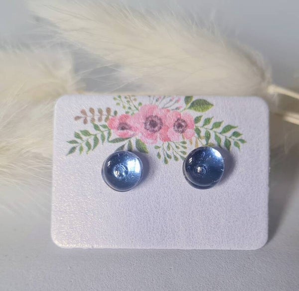Boucle d'oreille clou en verre